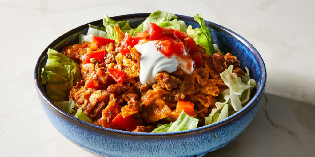 Tomato & black bean taco salad